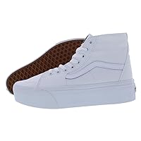 Vans Men's Sk8-Hi Tapered Stackform Shoes, Canvas True White, Size 7
