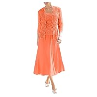 Women's 2 Piece Mother of The Bride Dresses with Jacket Mother of The Groom Dresses for Wedding Guest Dress