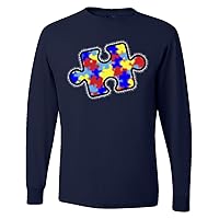 Wild Bobby Autism Awarness Big Puzzle Symbol Autism Awareness Men's T-Shirt