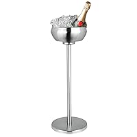 7600CV041 Stainless Steel Ice Stand, Pedestal Bucket Tub for Wine, Beer, Champagne and Glass Bottle Cold Drink Beverage Chilling, 28