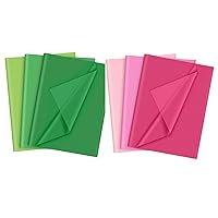 PLULON 60 Sheets Green Tissue Paper Bulk and 60 Sheets Pink Tissue Paper Bulk