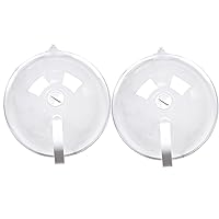 Microwave Splatter Cover 2Pcs Microwave Plate Cover, 10.5'' Heat Resistant Microwave Food Cover with Steam Vents ＆ Handle, Transparent Microwave Guard Lid