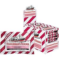 CHERRY SUGAR FREE FISHERMAN'S FRIEND Lozenges 24 x 25g Packs by Fisherman`s Friend