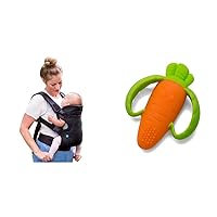 Infantino Flip 4-in-1 Carrier for 8-32lb Babies and Lil' Nibbles Orange Carrot BPA-Free Silicone Teether for 0+ Months