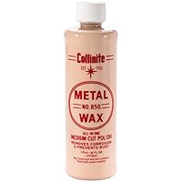 Collinite 850 Metal Wax & Polish Removes Rust & Prevents Oxidation in One Step - Heavy Duty Formula Easily Restores and Protects - For Aluminum, Chrome & Stainless Steel (16 fl oz)