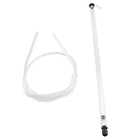 64cm Auto Siphon Homebrew Cane with Tubing Plastic Bottling Wand Wine Thief for Beer Wine Bucket Carboy Bottle Wine Kombucha Kitchen Aqua Gardening,Siphon Racking Cane, Siphon Racking Cane, 64cm