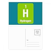 H Hydrogen Chemical Element Science Postcard Set Birthday Mailing Thanks Greeting Card
