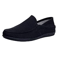 Business Shoes, Slip-On, Men's, Linen, Summer, Moccasin, Deck Shoes, Casual Shoes, Driving Shoes, Gentleman's Shoes, Walking Shoes, Pure Color, Flat, Comfortable, Breathable, Cool, Easy to Walk In, Stylish, Popular, Lightweight, Non-slip
