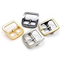 CRAFTMEMORE 3/4 Inch Single Prong Belt Buckle Square Center Bar Buckles Craft Accessories SC04 - Pick Color