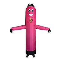 LookOurWay Air Dancers Inflatable Tube Man Costume - Wacky Waving Inflatable Tube Guy Blow Up Halloween Costume - Adult Size - Pink