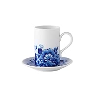 Vista Alegre Blue Ming Porcelain Coffee Cup & Saucer | Set of 4