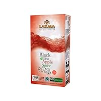 Lakma Black Tea with Apple Spice & Cinnamon - 25 Tea Bags (24 Pack - 600 Tea Bags total)