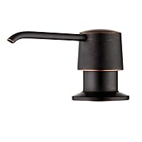 PBF Built in Soap Dispenser for Kitchen Sink, Lotion Dispenser with Above The Sink Refillable Bottle, Brass Pump Head, for countertop, Oil Rubbed Bronze