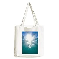 Ocean Water Science Nature Picture Tote Canvas Bag Shopping Satchel Casual Handbag
