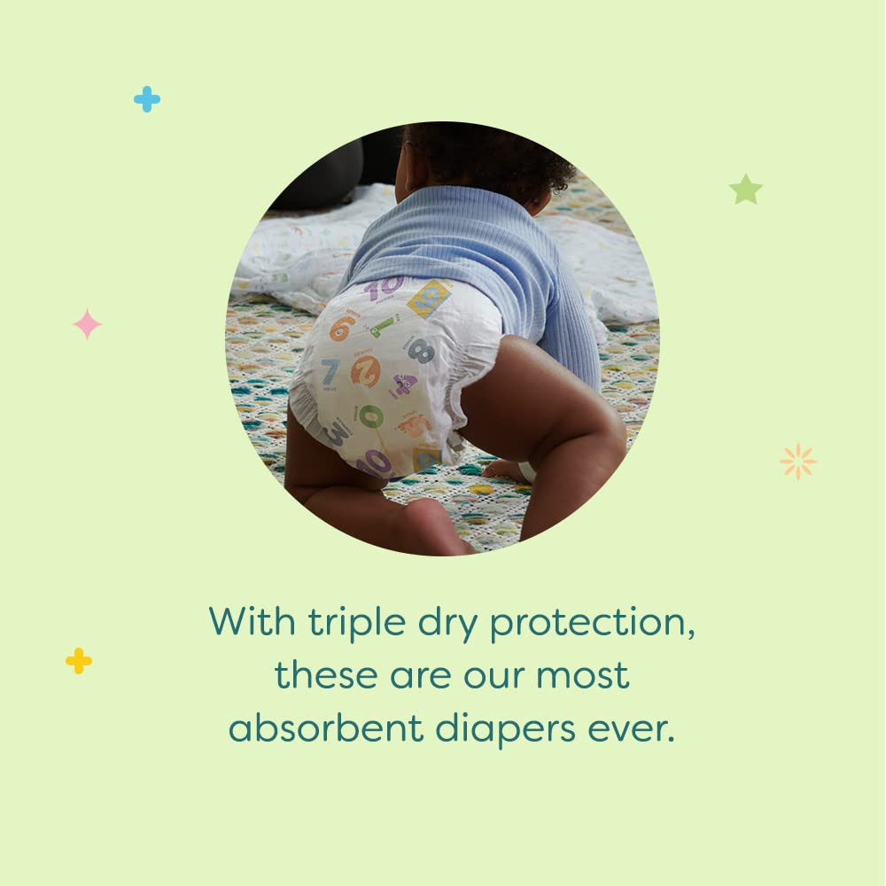 Babyganics Size 1, 160 count, Absorbent, Breathable, Triple Dry Protection Diapers