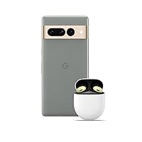 Google Pixel 7 Pro – Unlocked Android 5G smartphone with telephoto lens, wide-angle lens and 24-hour battery – 128GB – Hazel + Pixel Buds Pro Wireless Earbuds, Bluetooth Headphones – Lemongrass