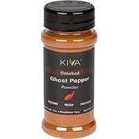 Kiva Gourmet Smoked, Ghost Chili Pepper Powder (Bhut Jolokia) - Non GMO, Vegan, Fair Trade