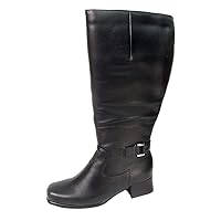 Peerage Becca Women Wide Width Fleece Lined 16 Inch Leather Knee High Boots