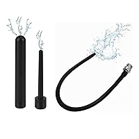 Shower Enema System with (20 in) Inches Hose,Reusable Douche Black Hose Nozzle+Anal Cleaning Kit Colonic System Cleaner for Most Shower Systems ABS Black