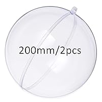 12 Pcs Clear Christmas Ornaments Balls 2.36”/60mm Transparent Fillable  Plastic Ball Hanging Decorations Bulbs DIY Removable Bauble Crafts for Xmas