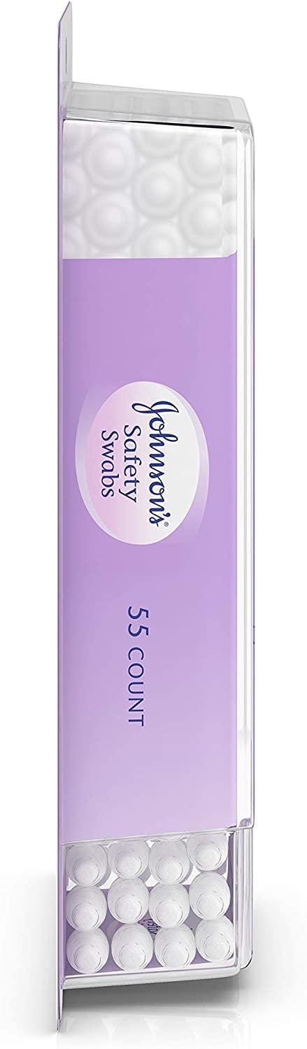 Johnson & Johnson Johnsons Safety Swabs 55 Count Peg (Pack of 4)
