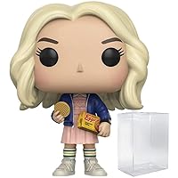 Funko POP [Stranger Things] - Eleven in Wig with Eggos Limited Edition Chase Pop! Vinyl Figure (Bundled with Compatible Pop Box Protector Case), Multicolor, 3.75 inches