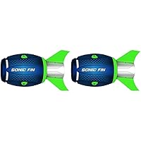 Aerobie Sonic Fin Football, Aerodynamic Russel Wilson Foam Football Toy, Outdoor Games for Kids and Adults Aged 8 and Up (Pack of 2)