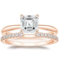 Moissanite Solitaire Ring, 3.00ct, Sterling Silver, Anniversary Gift for Her