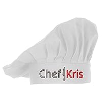 Personalized embroidered Chef Hat Adjustable Velcro on the back Baker Kitchen Cooking Chef Cap