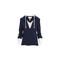 Cinq a Sept Women's Navy Blue Hooded Khloe Jacket Blazer