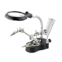 n/a Vertical Magnifying Glass, Electric Soldering Iron Desktop and LED Light Magnifying Glass