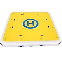 VEVOR Inflatable Dock Floating Platform, 8 x 6 ft, 3-4 Person Capacity, 6 inches Thick, Swim Dock with Hand Pump, Electric Air Pump & Storage Bag, Drop Stitch PVC Non-Slip Raft for Pool Beach Ocean