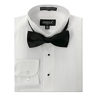 Mens Wing Collar Tuxedo Shirt with Bowtie, 1/8
