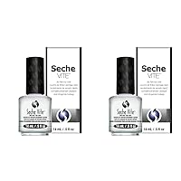 Seche Vite Dry Fast Top Nail Coat, Clear - .5 oz. oz (Pack of 2)