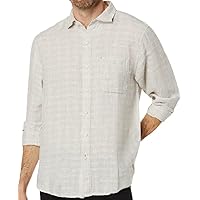 Tommy Bahama Long Sleeve Ventana Plaid Linen Camp Shirt