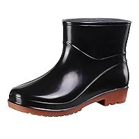 Women's Ankle Rain Boots Waterproof Chelsea Boots Waterproof Rain and Garden Boot with Comfort Insole