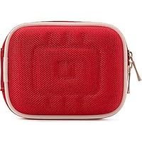 Red Nylon Mini Hard Shell Lightweight Zipper Compact Carrying Protector Case for Canon PowerShot Series Point and Shoot Digital Cameras