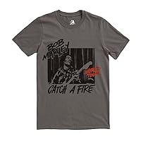 Bob Marley Catch A Fire World Tour Charcoal T Shirt
