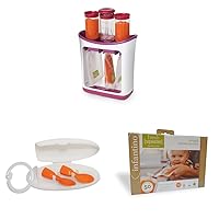 Infantino Squeeze Station with Infantino Couple a Spoons and Infantino Disposable Pouches (50 Pack) for Homemade Baby Food