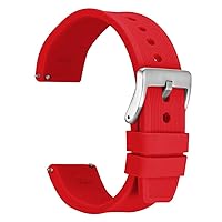 WOCCI Stripes Texture Silicone Watch Strap for Men Women Watch Replacement Strap with Quick Release Clasp 18 mm 20 mm 22 mm 24 mm
