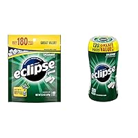 ECLIPSE Spearmint Sugarfree Chewing Gum, 180 piece bag Eclipse, Sugar Free Gum Spearmint, 120 ct