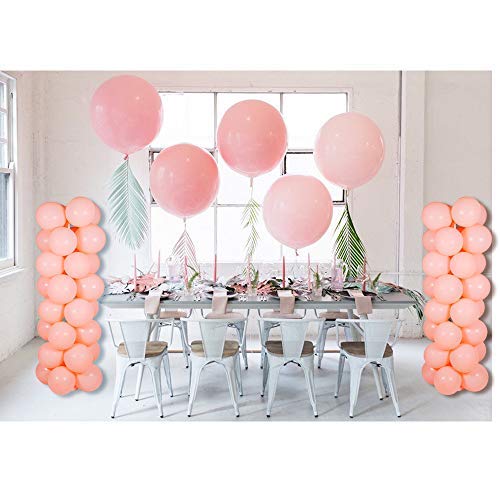 YANGMILY 2 Sets Thicken Adjustable Balloon Column Stand Kit Base and Pole Balloon Tower Decorations for Baby Shower Graduation Birthday Wedding Party