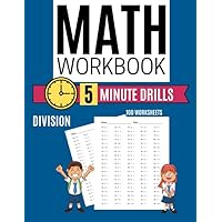 Math Workbook DIVISION 5 Minute Drills 100 Worksheets