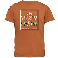 Floral Palm Tree Beach Couture California Republic Mens T Shirt Texas Orange 2XL