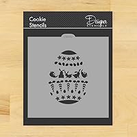 Bunnies and Carrots Easter Egg Cookie and Craft Stencil CM086 by Designer Stencils