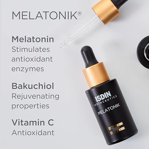Melatonik, Overnight Recovery Anti-Aging Benefits Night Serum, 3-in-1 Repairs, Restores and Brightens with Melatonin, Bakuchiol, Vitamin C…