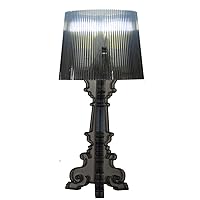 Crystal Clear Bedroom Table Lights Kartell Bourgie Ghost Contemporary Reading Table Lamp Study Room Desk Lights (Black)