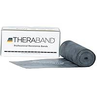 THERABAND Professional Latex Resistance Bands, Individual 6 Ft Elastic Band as Exercise Equipment, Physical Therapy, Pilates, At-Home Workouts, 6 Foot, Black, Special Heavy, Advanced Level 1