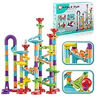 Fun Toys X 113 Pcs Marble Run Compact Set, Construction Building Blocks Toys, STEM Learning Toy, Educational Building Block Toy for 4 5 6 Year Old Boys Girls Kids(A-041