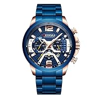 Men's Watches, Stainless Steel Wristwatches for Men, Water Resistant Stainless Steel Men's Watches